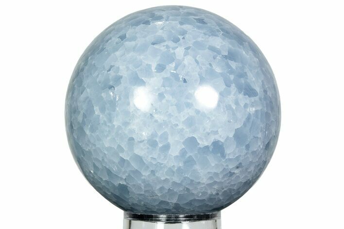 Polished Blue Calcite Sphere - Madagascar #217360